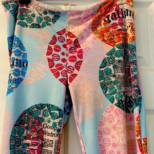 John Galliano printed leggings